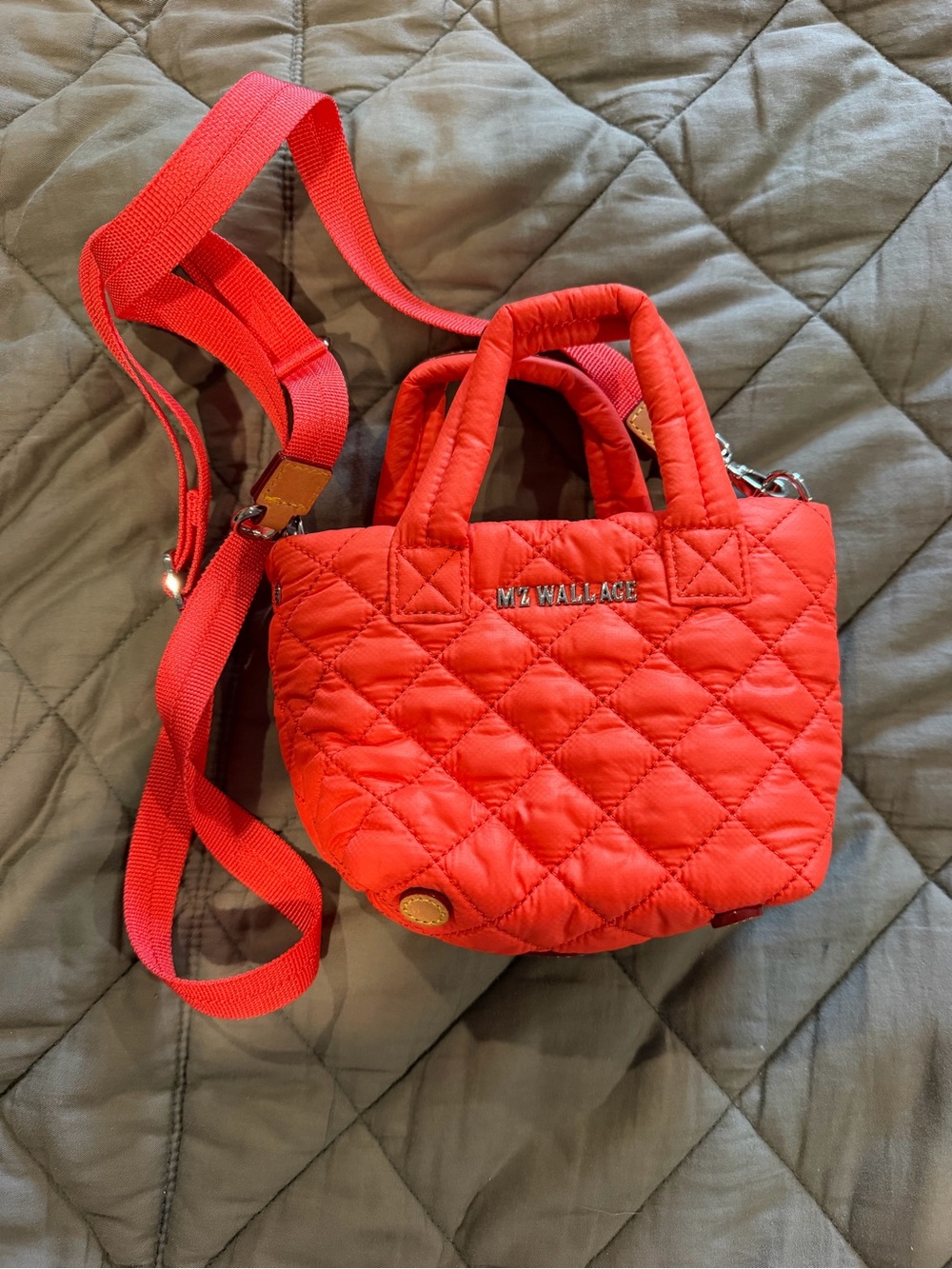 MZ Wallace Poppy Quilted Petite Metro Tote with Crossbody Strap